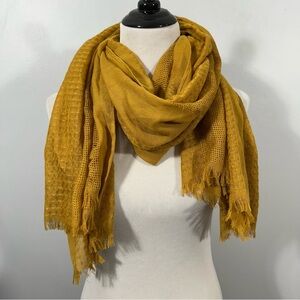 Elegant Gold Yellow Scarf